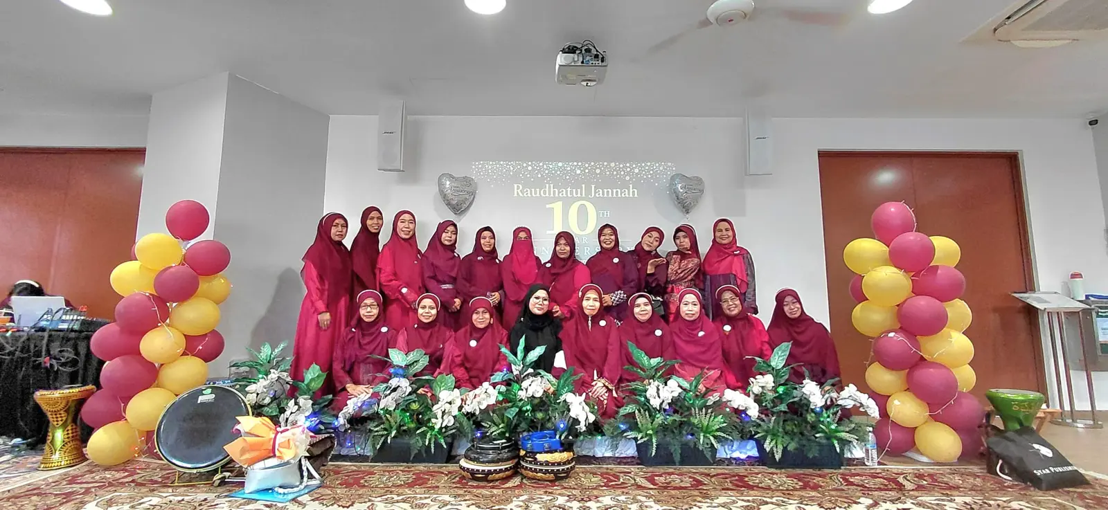 Raudhatul Jannah’s selawat group at the tenth-anniversary gathering
