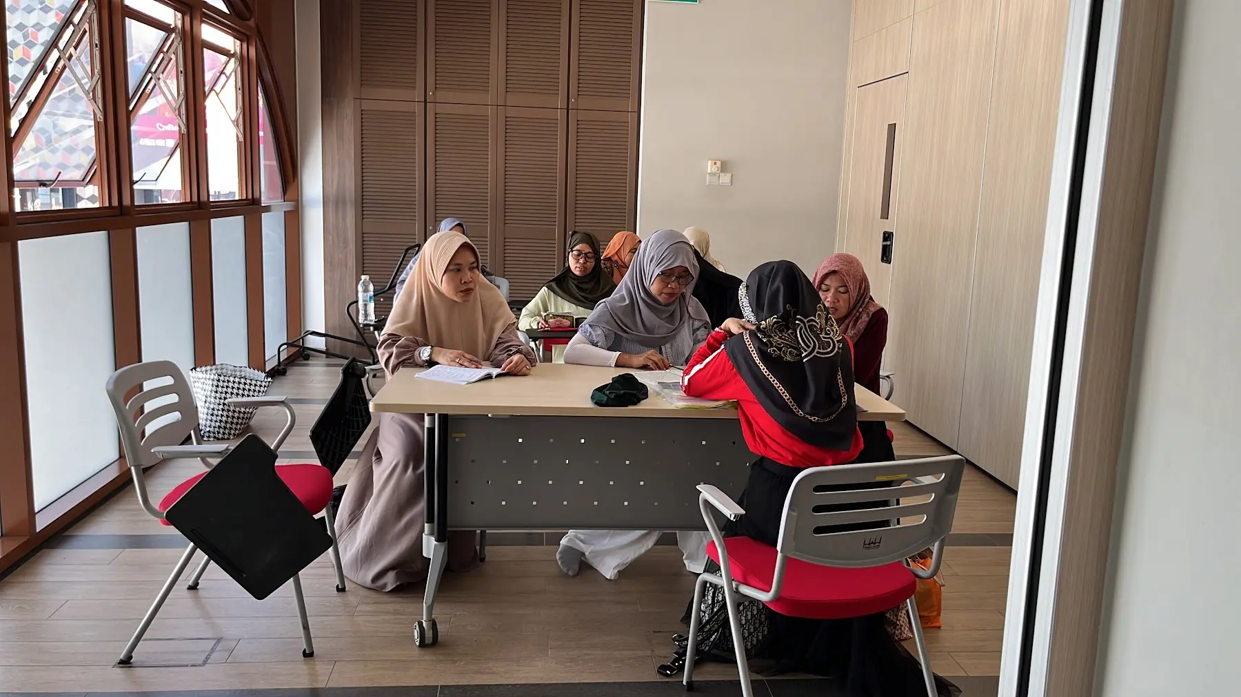 Members sharing a relaxed weekend learning session